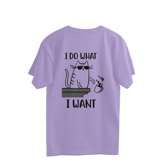 Iris Lavender "I Do What I Want" Oversized T-Shirt Oversized Tshirt