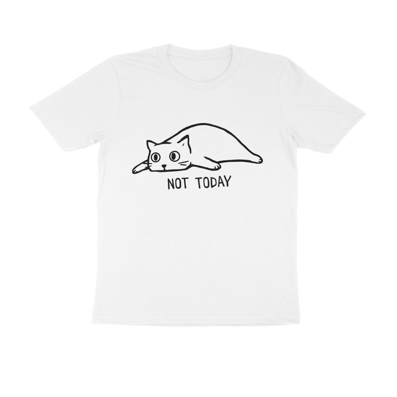 White "Not Today" Cat Men's Tee Tshirt