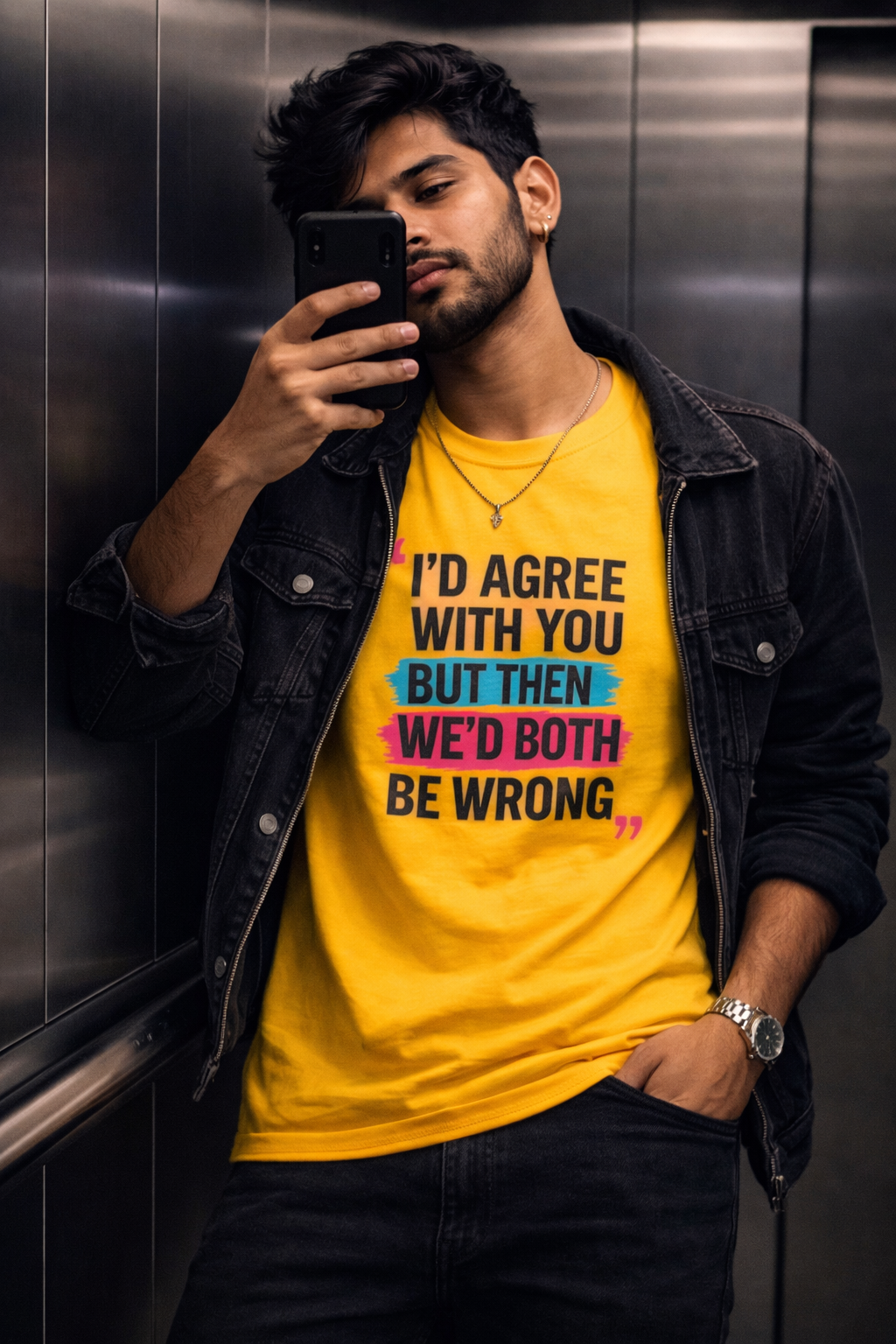 I’d Agree With You But Then We’d Both Be Wrong Funny Quote T-Shirt Tshirt