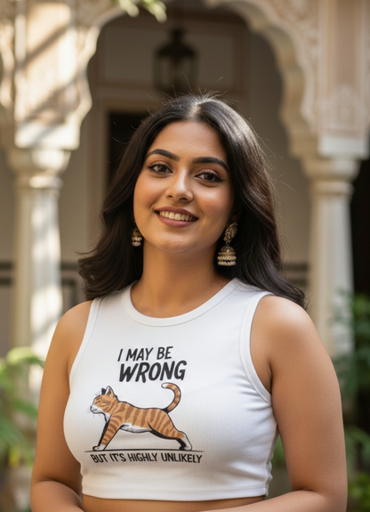 "I May Be Wrong" Women's Crop Tank Top Tank Top