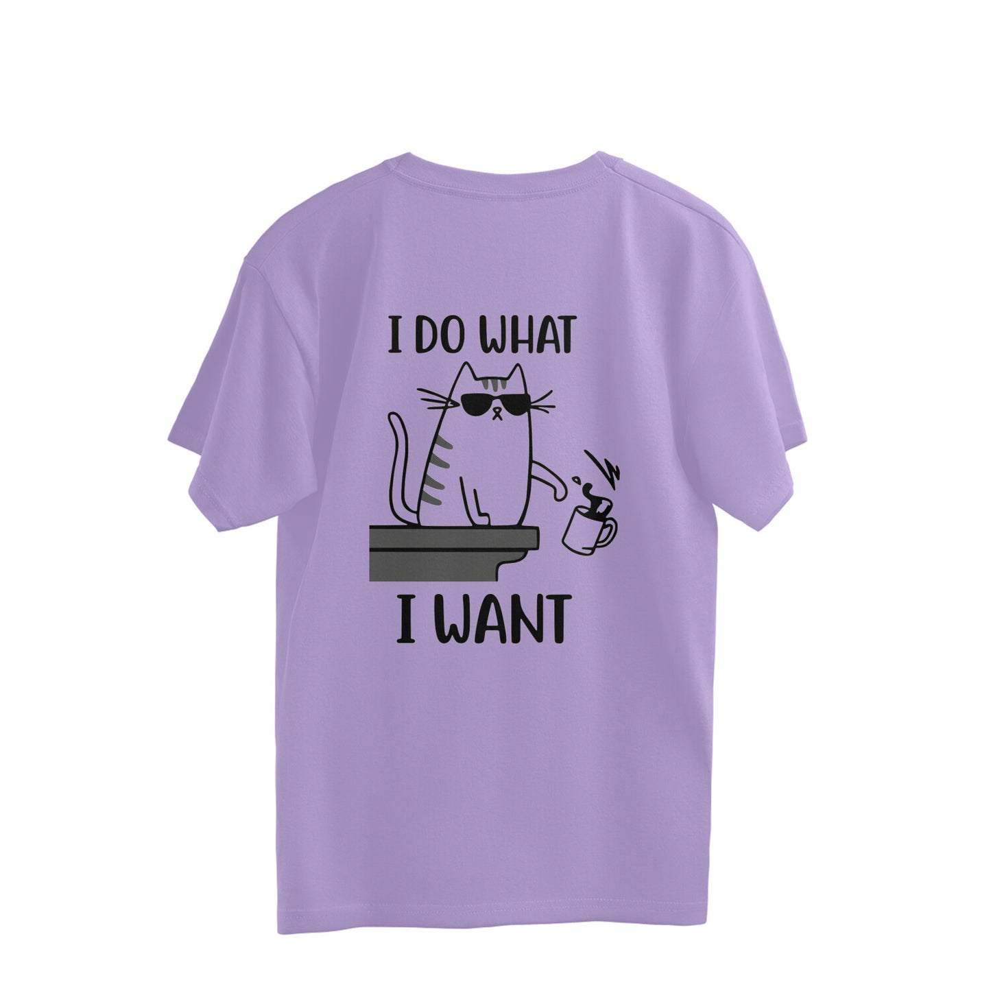 Iris Lavender "I Do What I Want" Oversized T-Shirt Oversized Tshirt