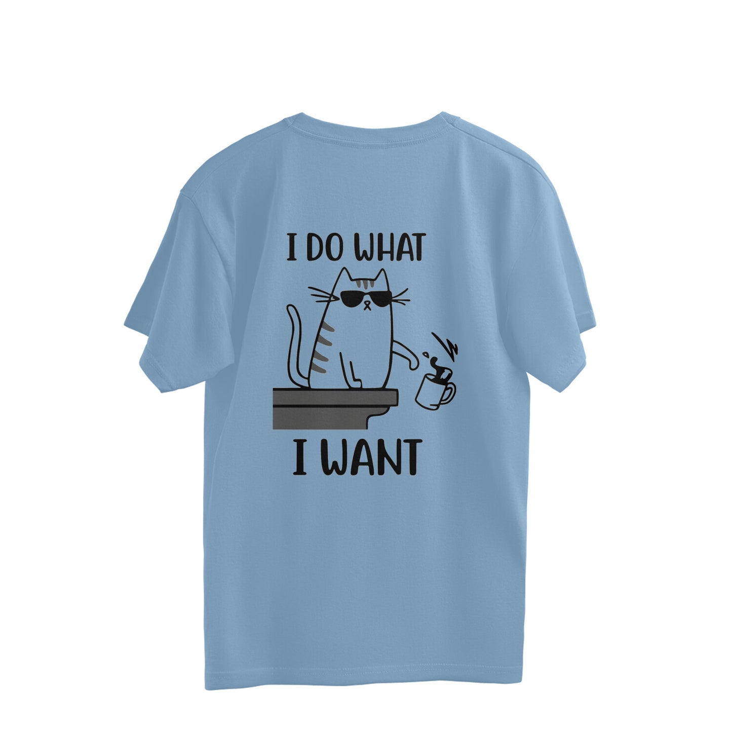 Baby Blue "I Do What I Want" Oversized T-Shirt Oversized Tshirt