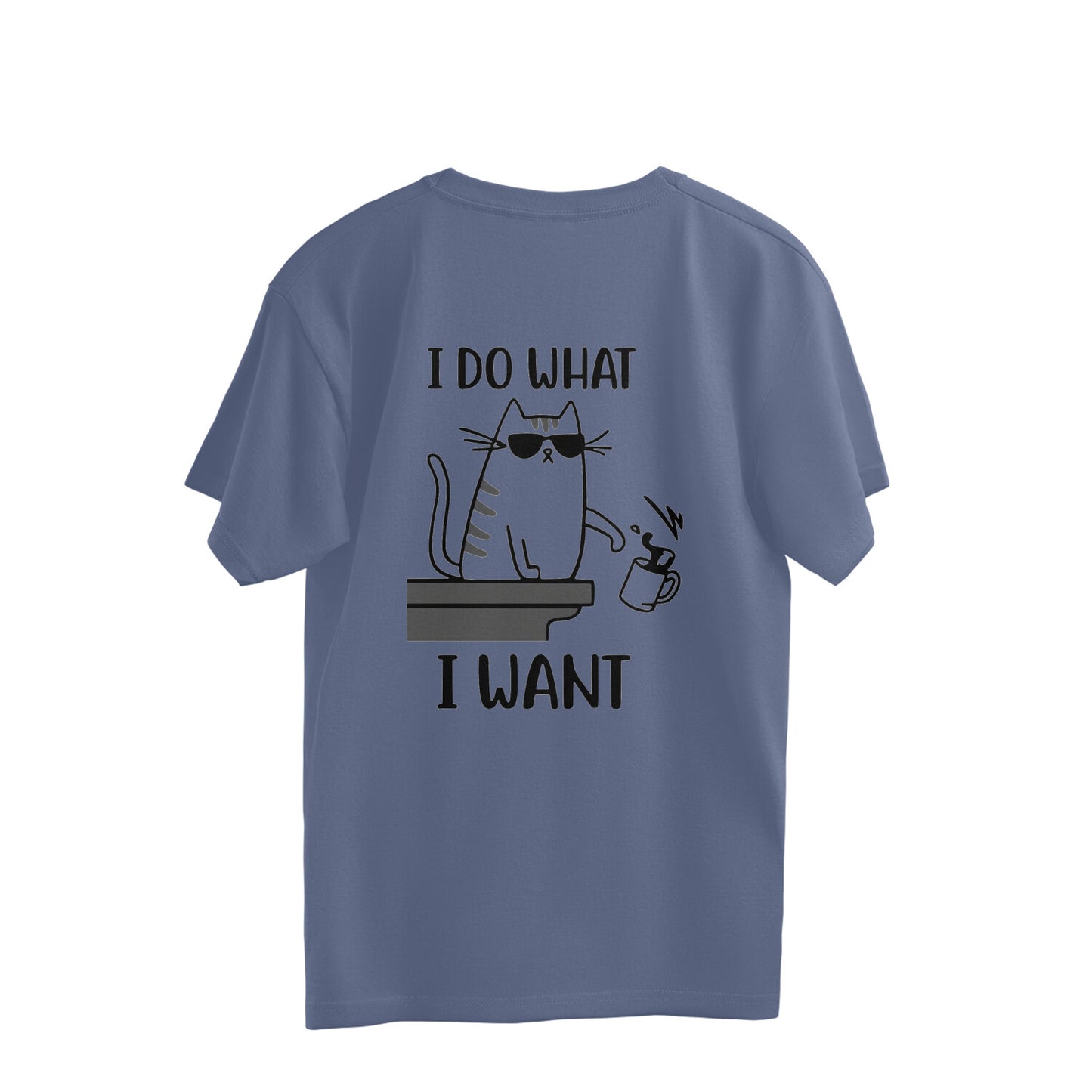 Steel Grey "I Do What I Want" Oversized T-Shirt Oversized Tshirt