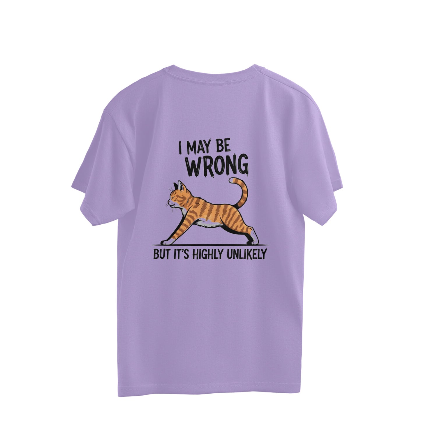 Iris Lavender "I May Be Wrong" Oversized T-Shirt Crop Top