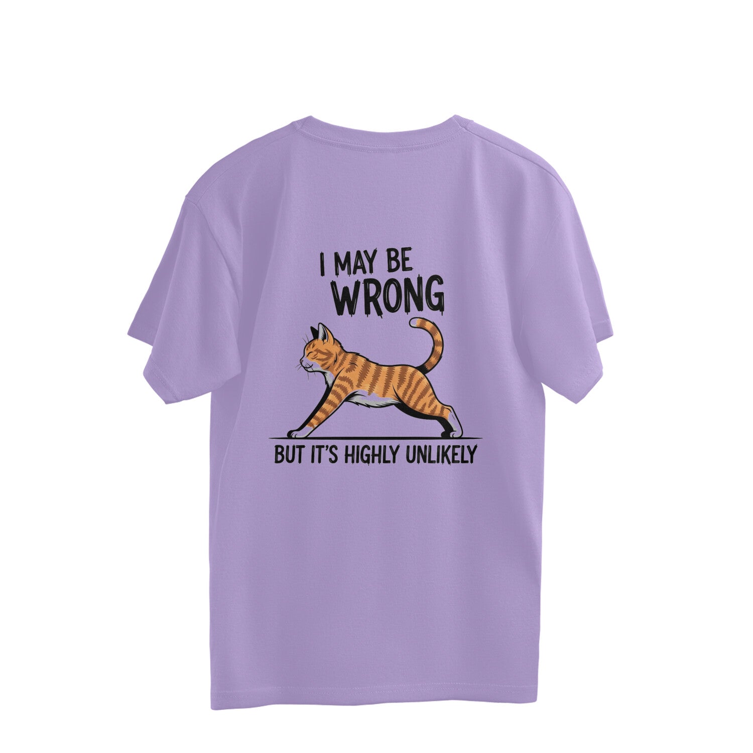 Iris Lavender "I May Be Wrong" Oversized T-Shirt Crop Top