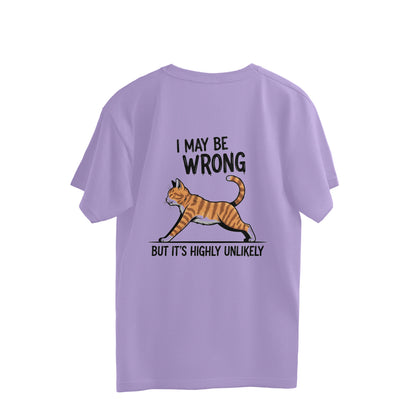 Iris Lavender "I May Be Wrong" Oversized T-Shirt Crop Top