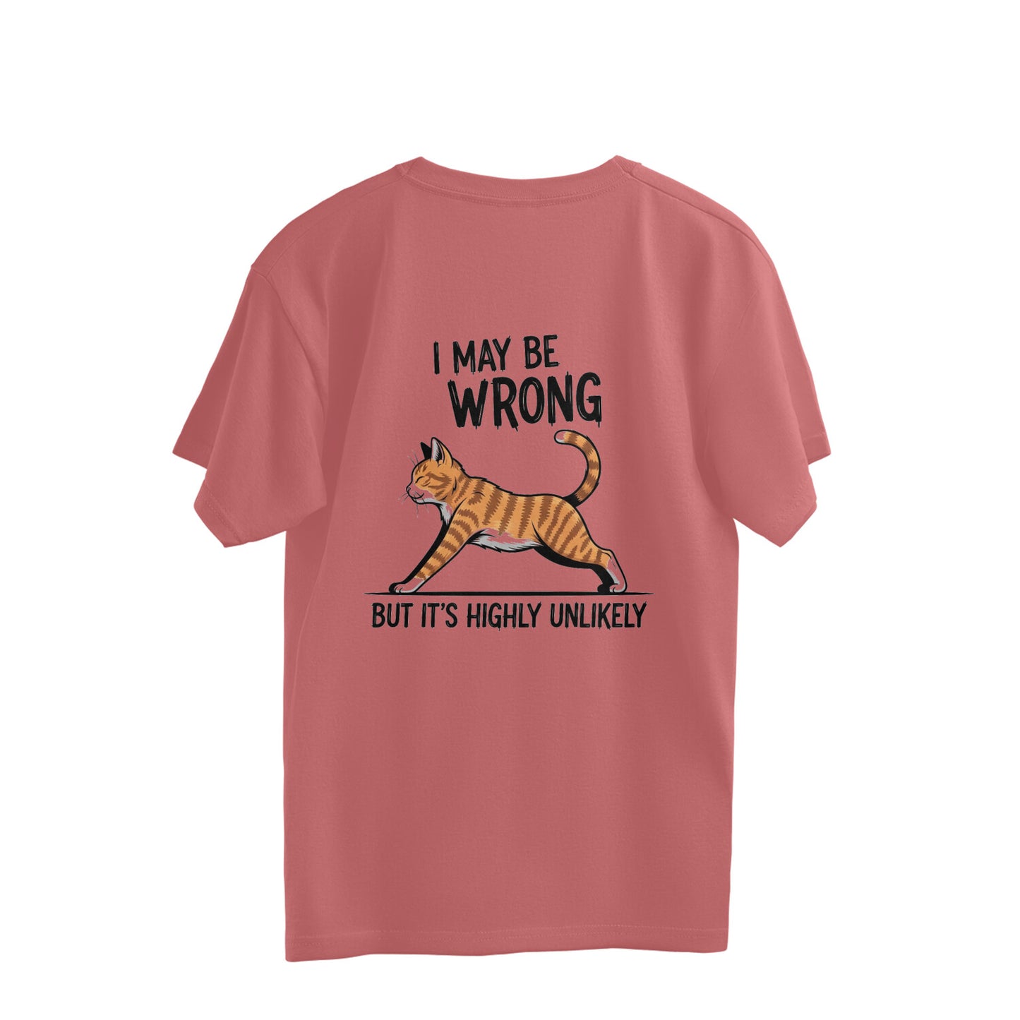 Dusty Rose "I May Be Wrong" Oversized T-Shirt Crop Top