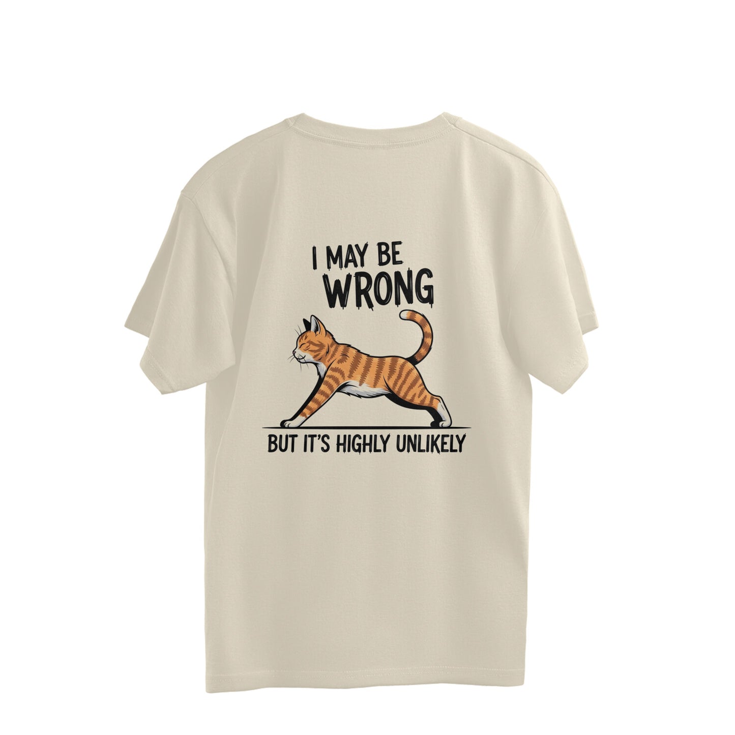 Off White "I May Be Wrong" Oversized T-Shirt Crop Top