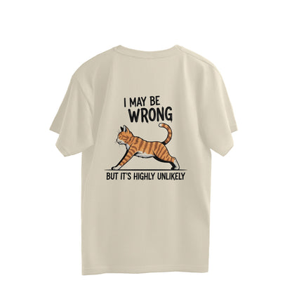 Off White "I May Be Wrong" Oversized T-Shirt Crop Top