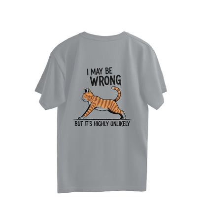 Silver Frost "I May Be Wrong" Oversized T-Shirt Crop Top