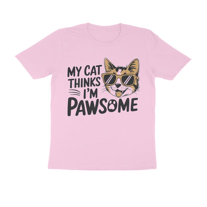 Light Pink Pawsome Mens Graphic TShirt Tshirt