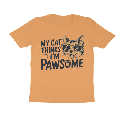 Mustard Yellow Pawsome Mens Graphic TShirt Tshirt