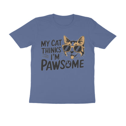 Smoke Blue Pawsome Mens Graphic TShirt Tshirt