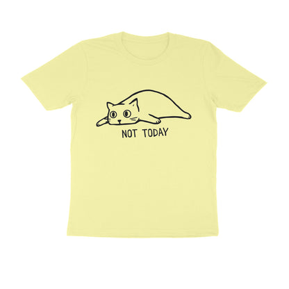Butter Yellow "Not Today" Cat Men's Tee Tshirt