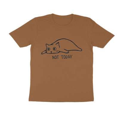 Chocolate Brown "Not Today" Cat Men's Tee Tshirt
