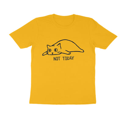 Golden Yellow "Not Today" Cat Men's Tee Tshirt