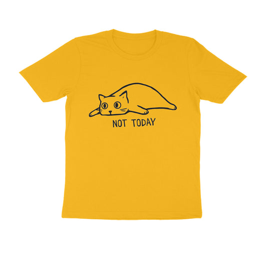 Golden Yellow "Not Today" Cat Men's Tee Tshirt