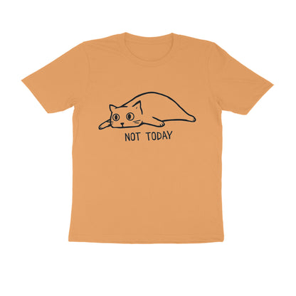 Mustard Yellow "Not Today" Cat Men's Tee Tshirt