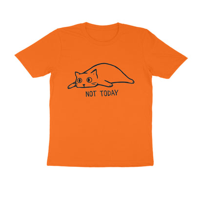 Orange "Not Today" Cat Men's Tee Tshirt