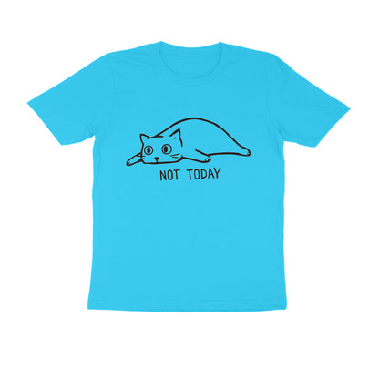 Sky Blue "Not Today" Cat Men's Tee Tshirt
