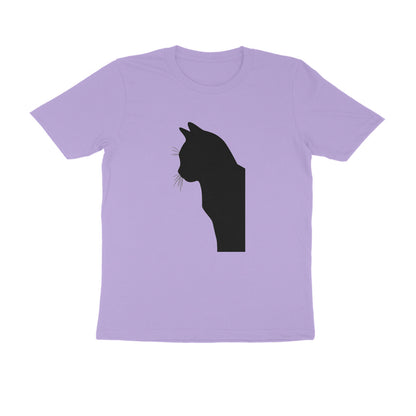 Iris Lavender Minimalist Cat Line Art Tee Men's Tshirt Tshirt