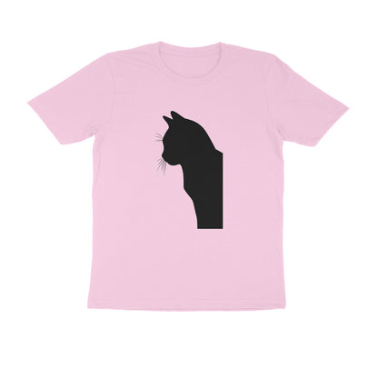 Light Pink Minimalist Cat Line Art Tee Men's Tshirt Tshirt