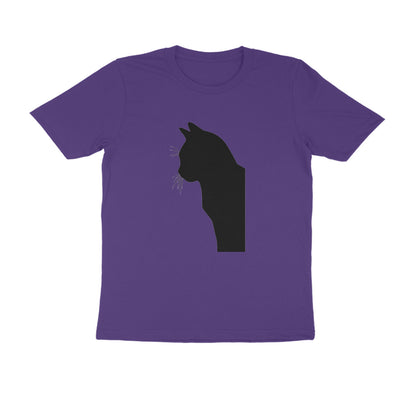 Purple Minimalist Cat Line Art Tee Men's Tshirt Tshirt