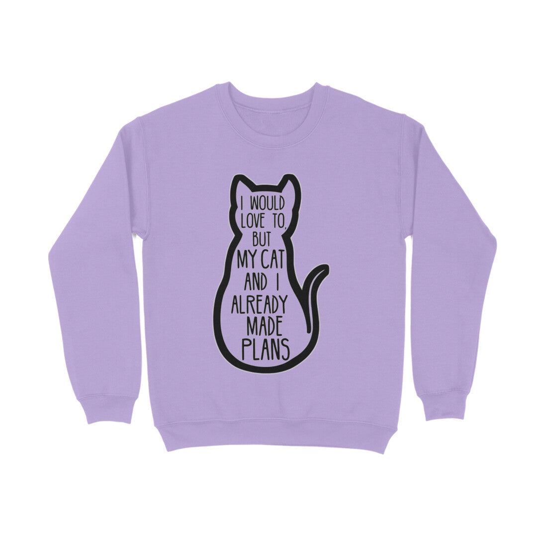 Iris Lavender "My Cat And I Made Plans" Funny Introvert Sweatshirt Men's Sweatshirts