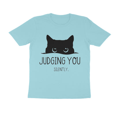 Surf Blue "Judging You Silently" Men's Cat T-Shirt Tshirt