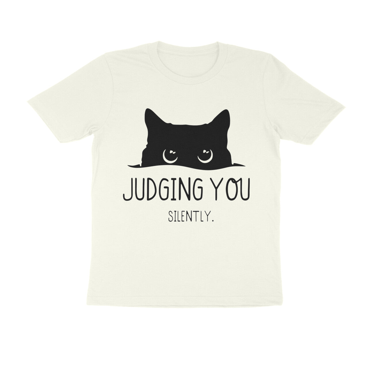 Ivory "Judging You Silently" Men's Cat T-Shirt Tshirt