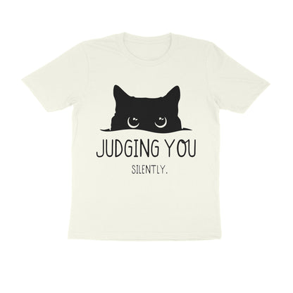 Ivory "Judging You Silently" Men's Cat T-Shirt Tshirt