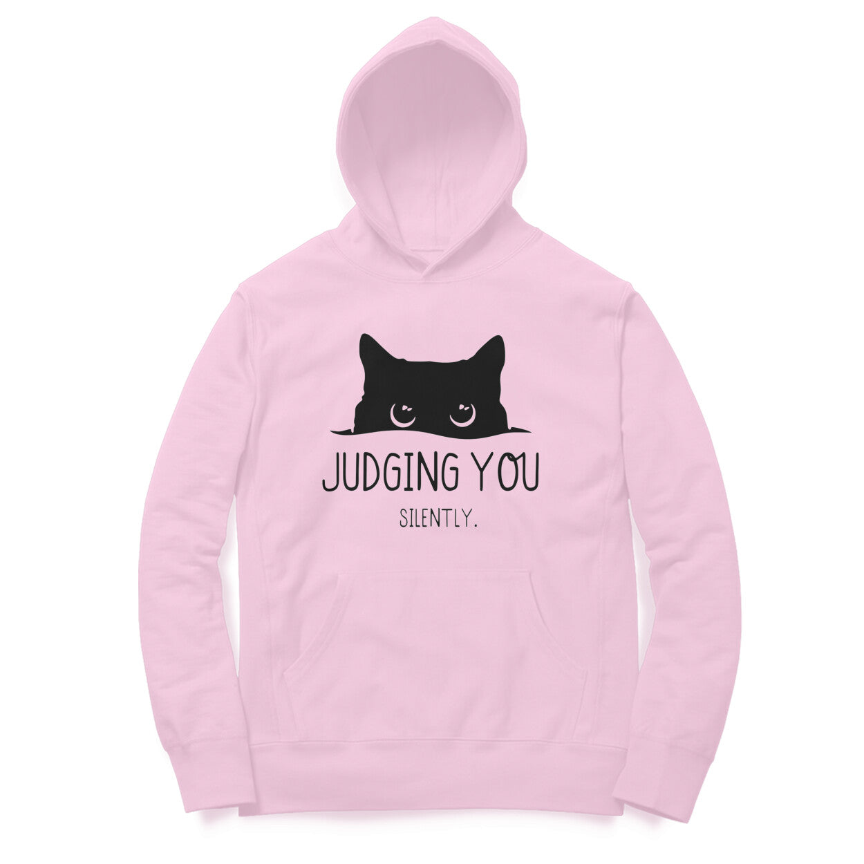 Light Pink "Judging You Silently" Men's Hoodie Hoodies