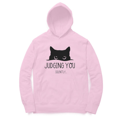 Light Pink "Judging You Silently" Men's Hoodie Hoodies