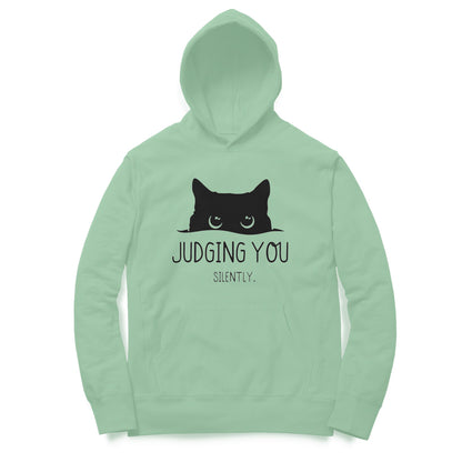 Mint Green "Judging You Silently" Men's Hoodie Hoodies