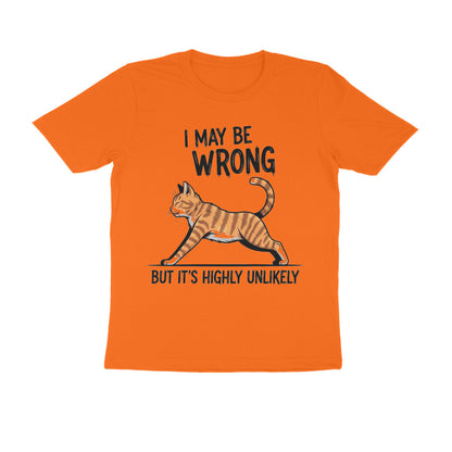Orange "I May Be Wrong" Funny Confident Cat T-Shirt Tshirt