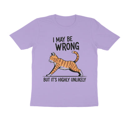 Iris Lavender "I May Be Wrong" Funny Confident Cat T-Shirt Tshirt