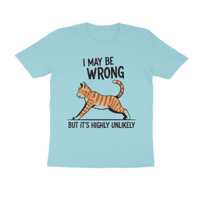Surf Blue "I May Be Wrong" Funny Confident Cat T-Shirt Tshirt