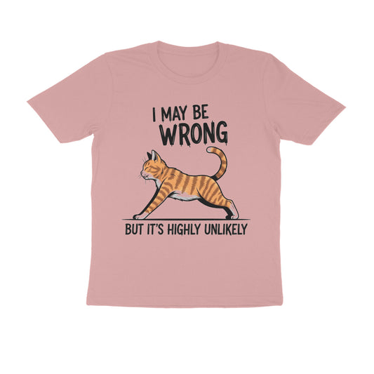 Pastel Dusty "I May Be Wrong" Funny Confident Cat T-Shirt Tshirt