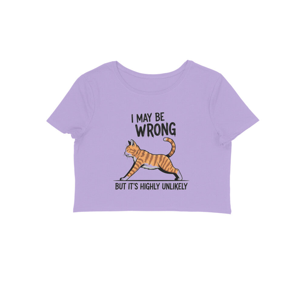 Iris Lavender "I May Be Wrong" Women's Crop Top Crop Top