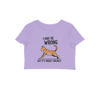 Iris Lavender "I May Be Wrong" Women's Crop Top Crop Top