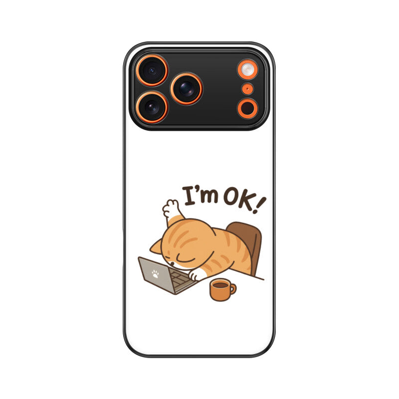 Apple iPhone 17 Pro Max I am OK premium glass phone case IPhone Glass Phone Cases
