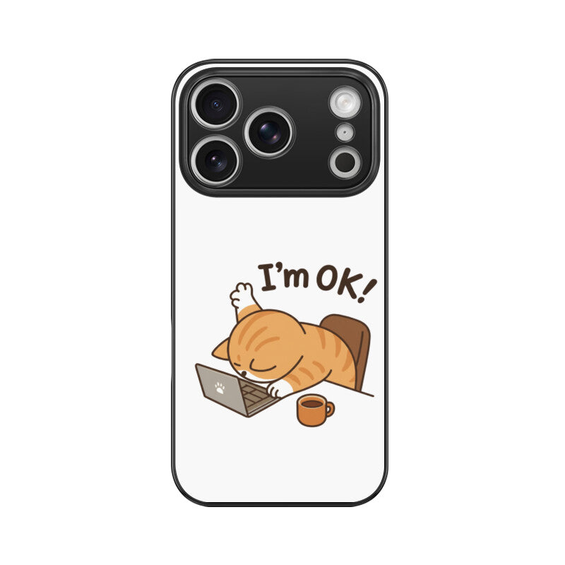 Apple iPhone 17 Pro I am OK premium glass phone case IPhone Glass Phone Cases