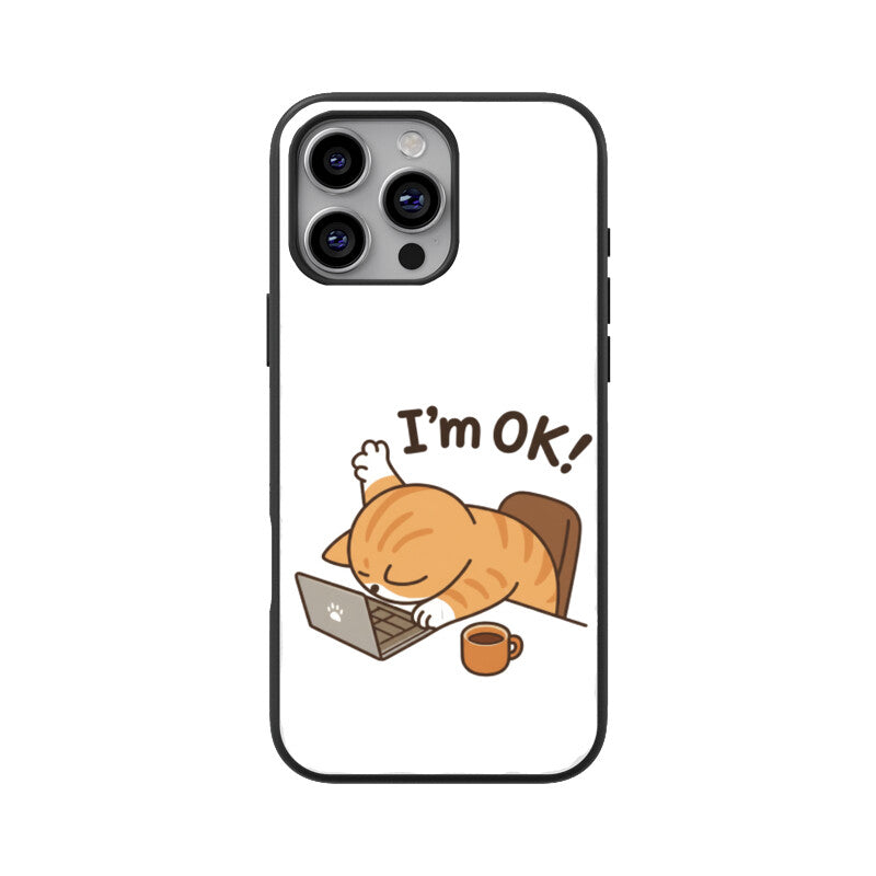 Apple iPhone 16 Pro Max I am OK premium glass phone case IPhone Glass Phone Cases