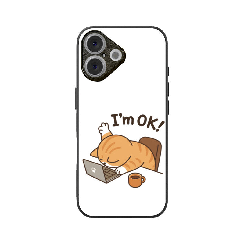 Apple iPhone 16 Plus I am OK premium glass phone case IPhone Glass Phone Cases