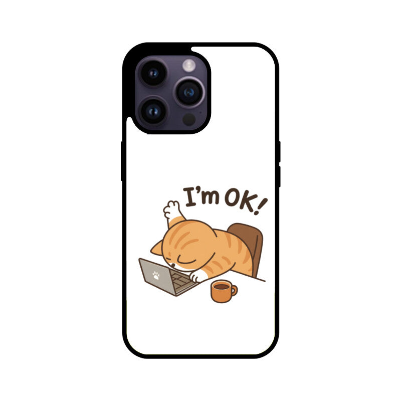 Apple iPhone 15 Pro Max I am OK premium glass phone case IPhone Glass Phone Cases