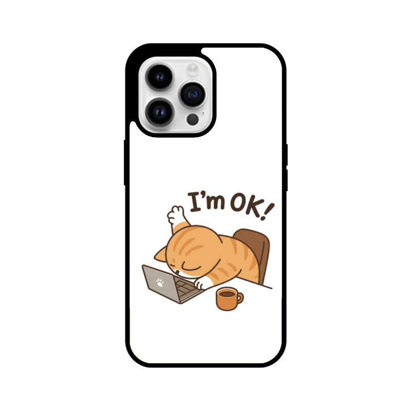 Apple iPhone 15 Pro I am OK premium glass phone case IPhone Glass Phone Cases