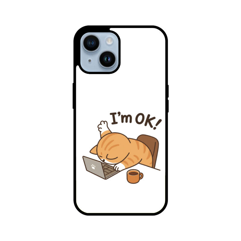 Apple iPhone 15 Plus I am OK premium glass phone case IPhone Glass Phone Cases