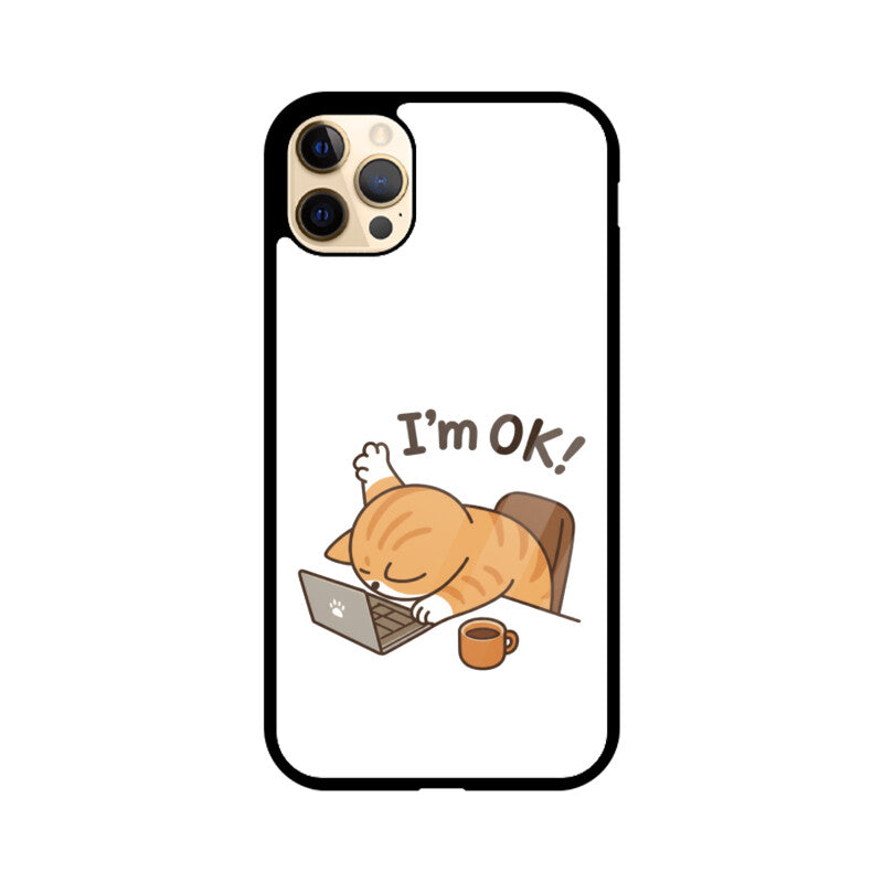 Apple iPhone 12 Pro Max I am OK premium glass phone case IPhone Glass Phone Cases