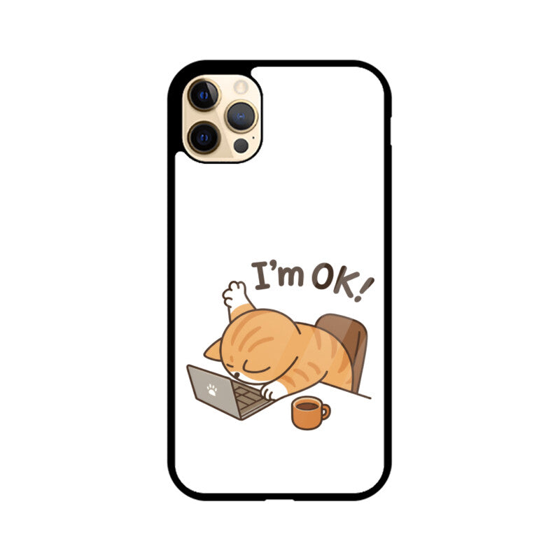 Apple iPhone 12 Pro I am OK premium glass phone case IPhone Glass Phone Cases