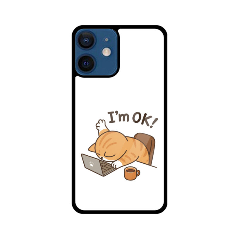 Apple iPhone 12 Mini I am OK premium glass phone case IPhone Glass Phone Cases